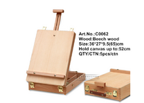 Без бренда «Набор подарочный «Две картинки» 27 предметов: этюдник 35 см из бука, краски акрил 12x12 мл, 2 холста 22x30 на мдф, 10 кисти, мастихин, палитра» в Калуге