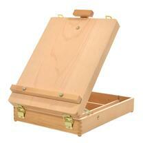 Без бренда «Коробка 6 шт.: Мольберт Две картинки этюдный ящик, настольный, хлопушка 55 см» в Калуге