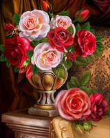 Без бренда «Букет роз в изящной вазе (20шт)» в Калуге