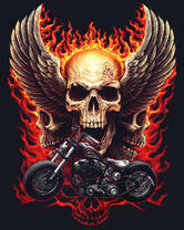 Без бренда «Коробка 20 шт: Пылающий череп с крыльями» в Калуге