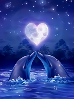 Без бренда «Дельфины под луной вида сердца (20шт)» в Калуге