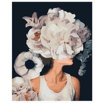 Девшка с большим белым цветком на голове