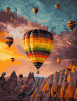 Воздушные шары над горами