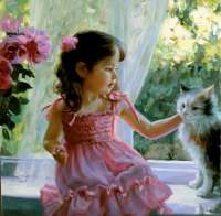 Без бренда «Девочка с кошкой на подоконнике» в Калуге в интернет-магазине  Без бренда «Девочка с кошкой на подоконнике» в Калуге