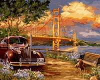 Без бренда «Американский автомобиль на фоне моста через залив» в Калуге в интернет-магазине Без бренда «Американский автомобиль на фоне моста через залив» в Калуге