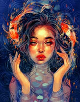 Без бренда «Девушка и карпы кои» в Калуге в интернет-магазине  Без бренда «Девушка и карпы кои» в Калуге