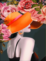 Без бренда «Дама в яркой шляпе и розы» в Калуге в интернет-магазине  Без бренда «Дама в яркой шляпе и розы» в Калуге