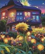 Без бренда «Сказочный домик и поле подсолнухов» в Калуге в интернет-магазине  Без бренда «Сказочный домик и поле подсолнухов» в Калуге