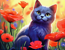 Без бренда «Серый котик и маки» в Калуге