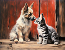 Без бренда «Знакомство котенка и щенка» в Калуге