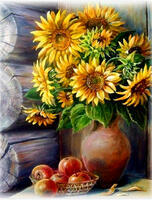 Без бренда «Кувшин с подсолнухами и корзинка с яблоками» в Калуге